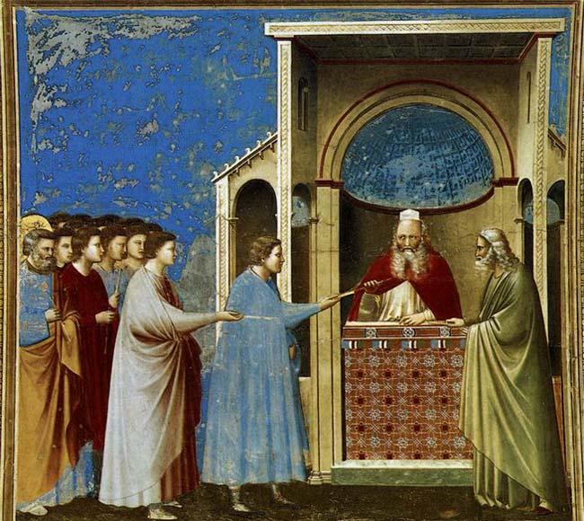 GIOTTO di Bondone The Bringing of the Rods to the Temple Germany oil painting art